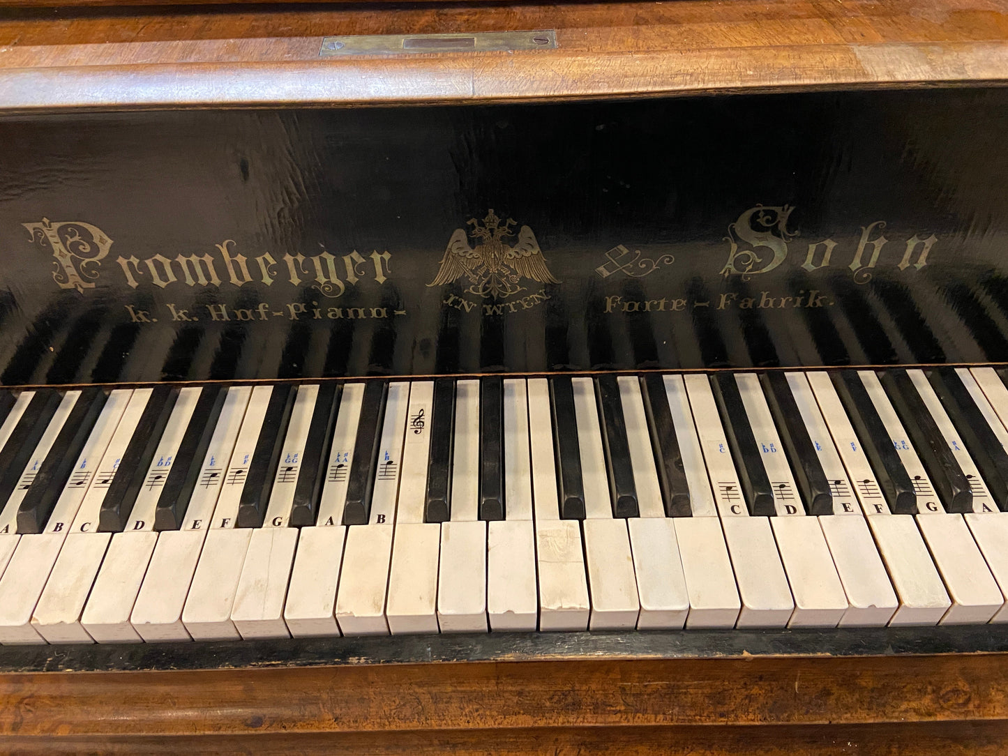 Image 3 of Unique Vienese Action - Straight Strung - An Artifact of Piano History! with QRS Self Playing System