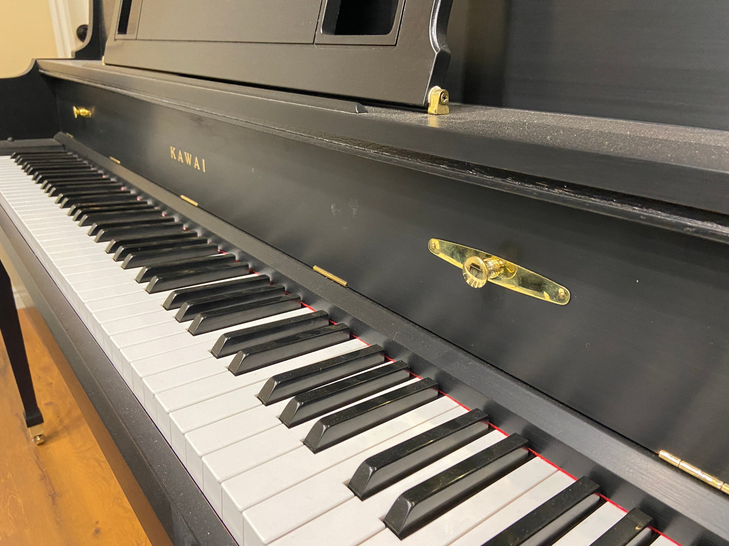 Image 4 of 1985 Kawai 706-C Upright / Was Mahogany, Refinished to Satin Black / 43"