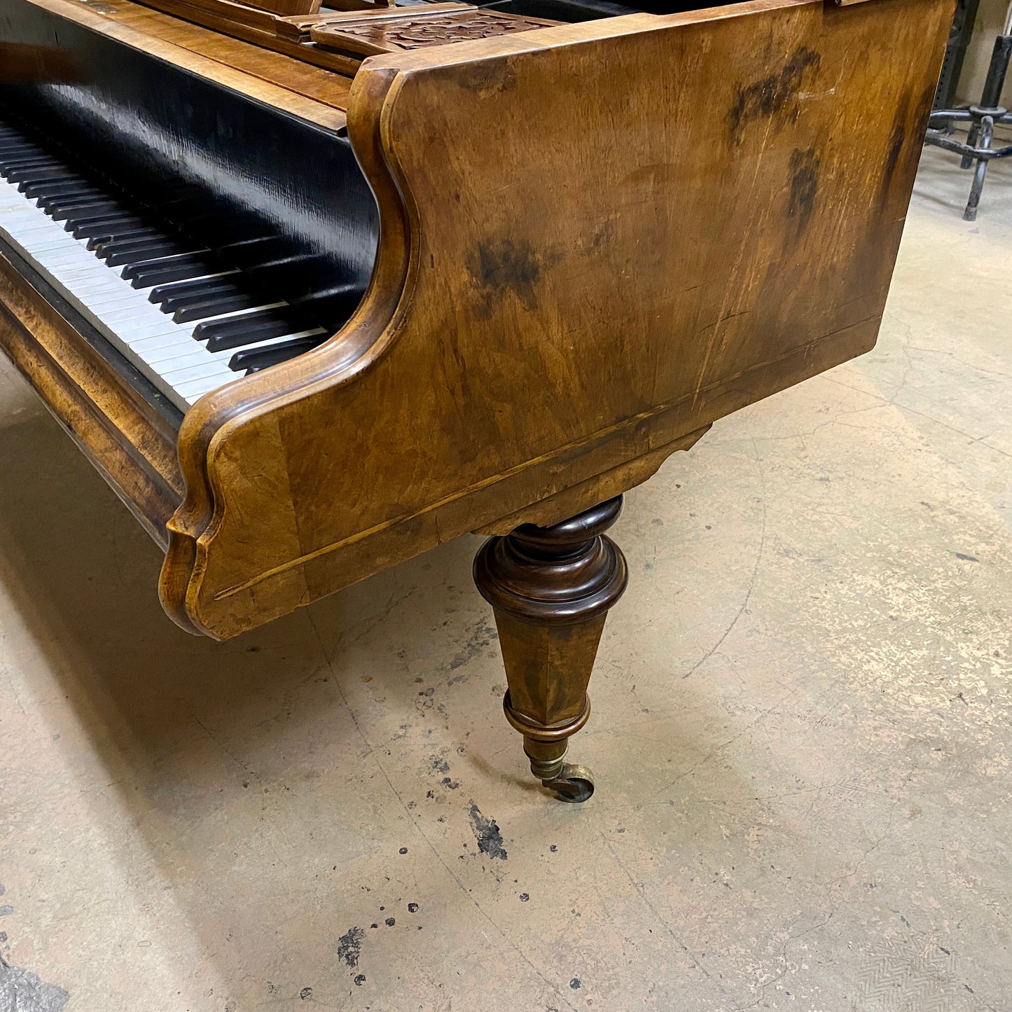 Image 8 of Unique Vienese Action - Straight Strung - An Artifact of Piano History! with QRS Self Playing System