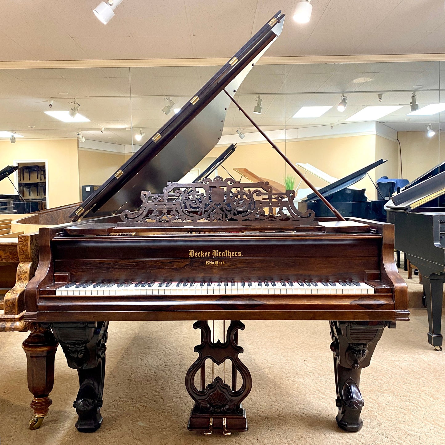 Image 2 of 1869 Decker & Bros Concert Grand 9'