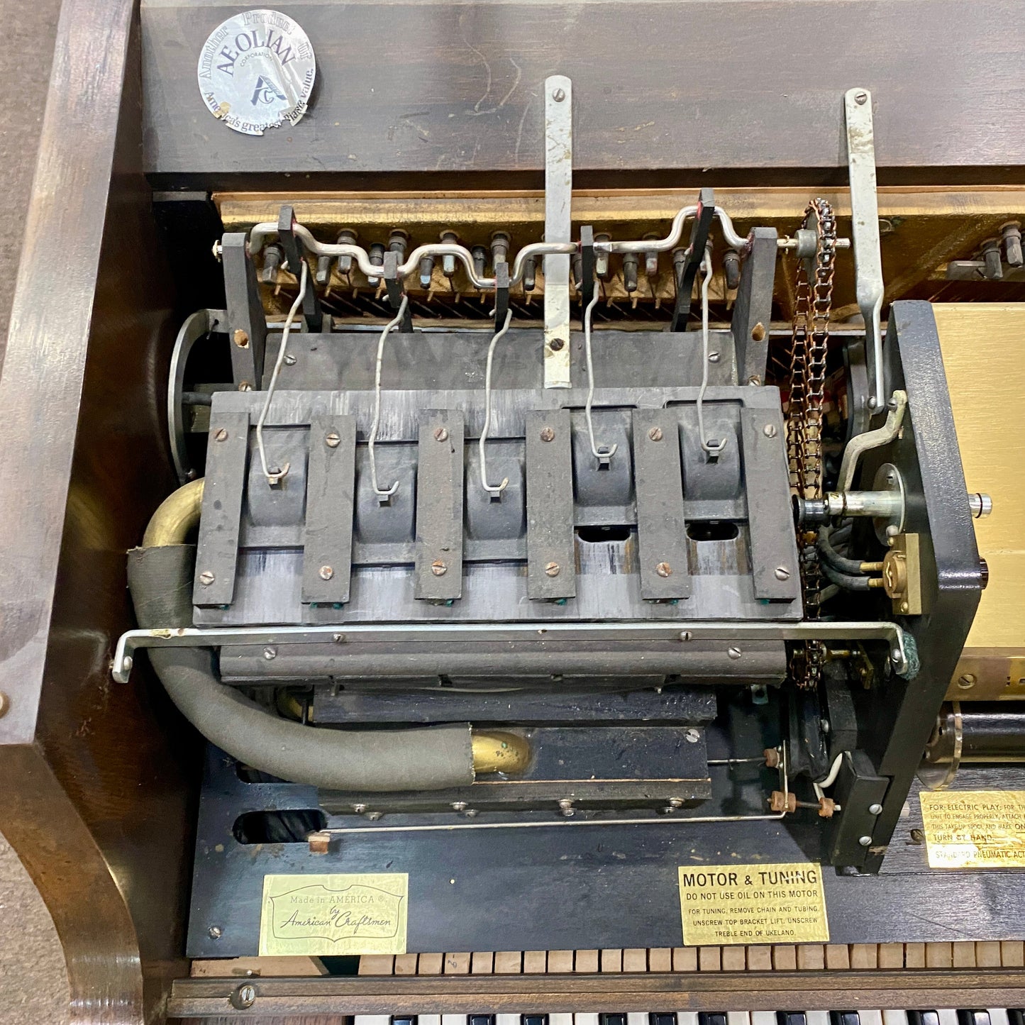 Image 5 of 1913 Pianola Spinet