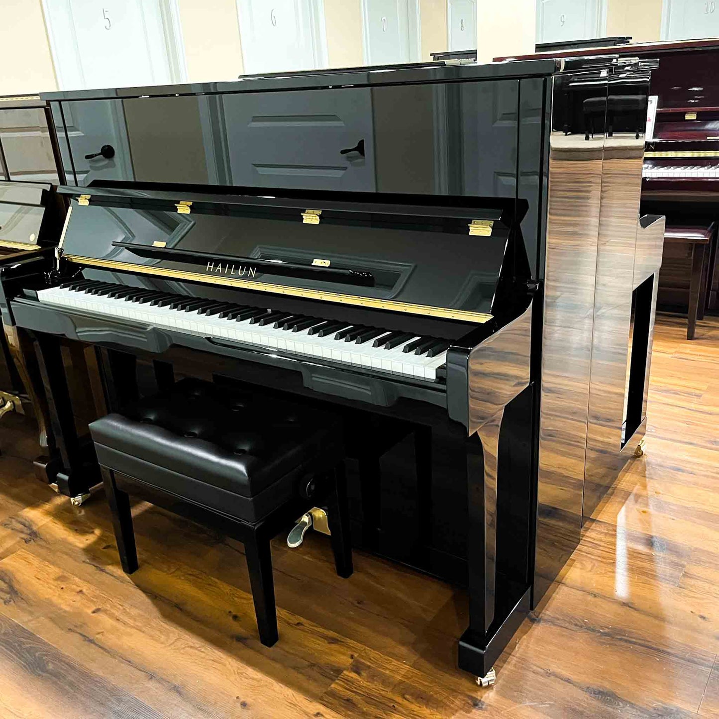 SOLD Hailun 121 48" Polished Black Upright Piano