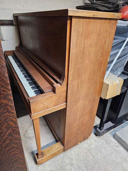AVAILABLE TO RESTORE: CALL FOR CUSTOM PRICING - 1968 Howard 51" Wood Finish Upright Piano