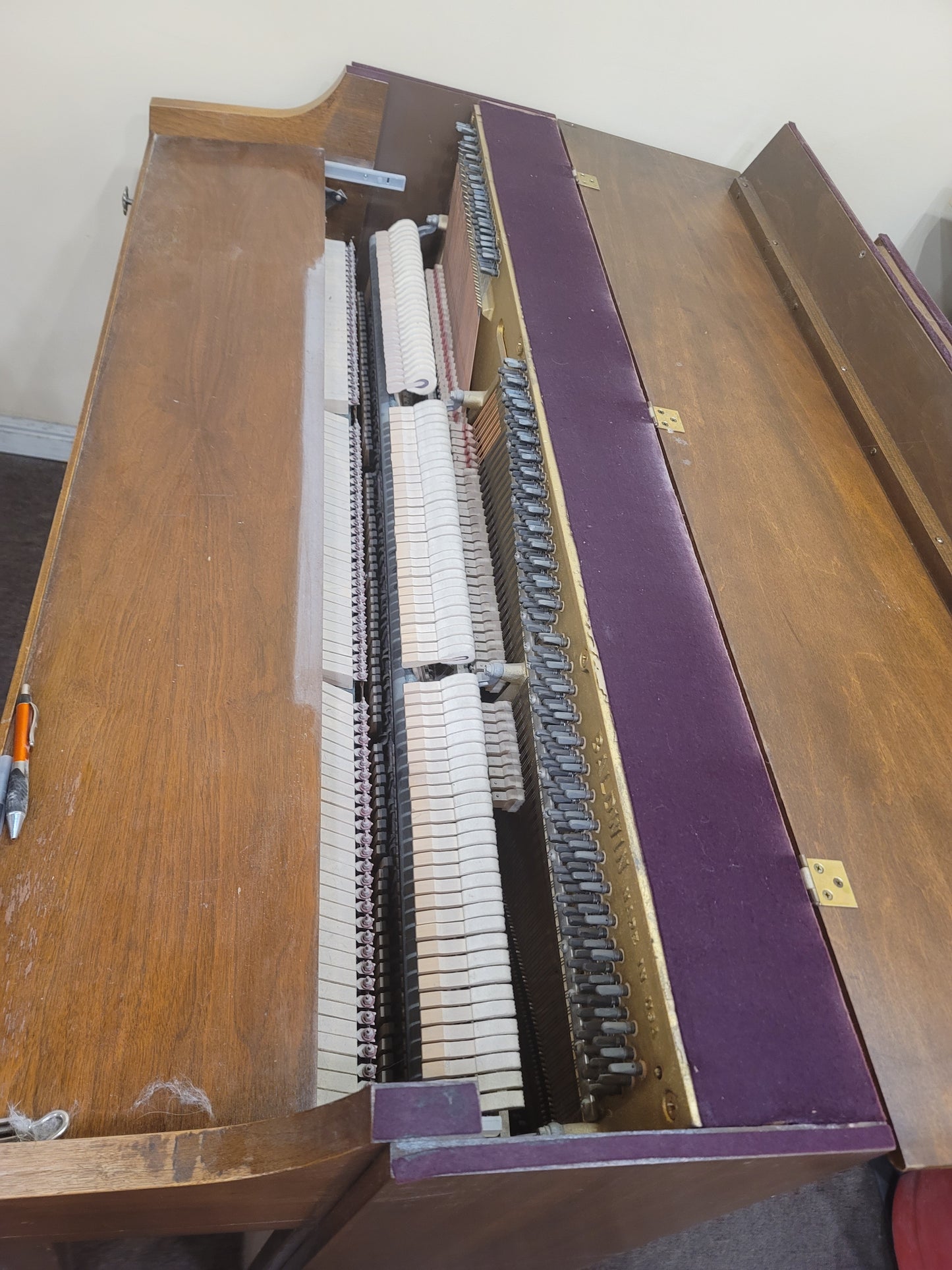 SOLD 1974 Baldwin Acrosonic Custom Color Finish Commissioned 36" Spinet Piano