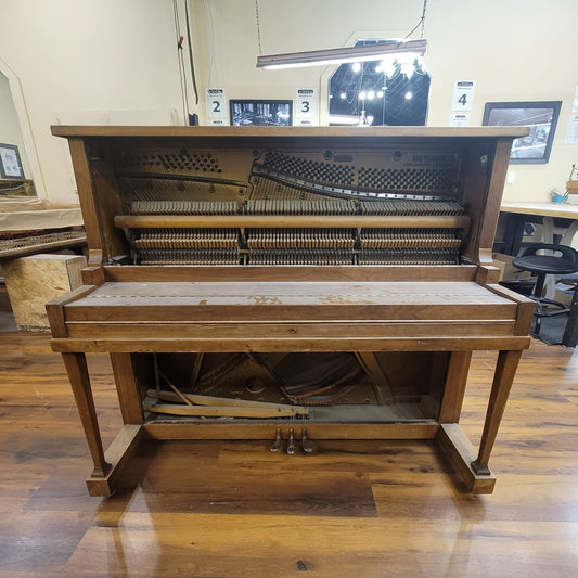 AVAILABLE TO RESTORE: CALL FOR CUSTOM PRICING - 1968 Howard 51" Wood Finish Upright Piano