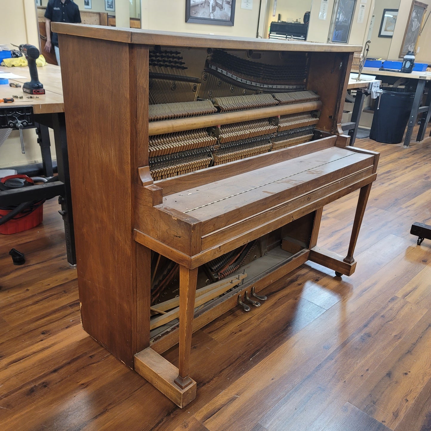 AVAILABLE TO RESTORE: CALL FOR CUSTOM PRICING - 1968 Howard 51" Wood Finish Upright Piano