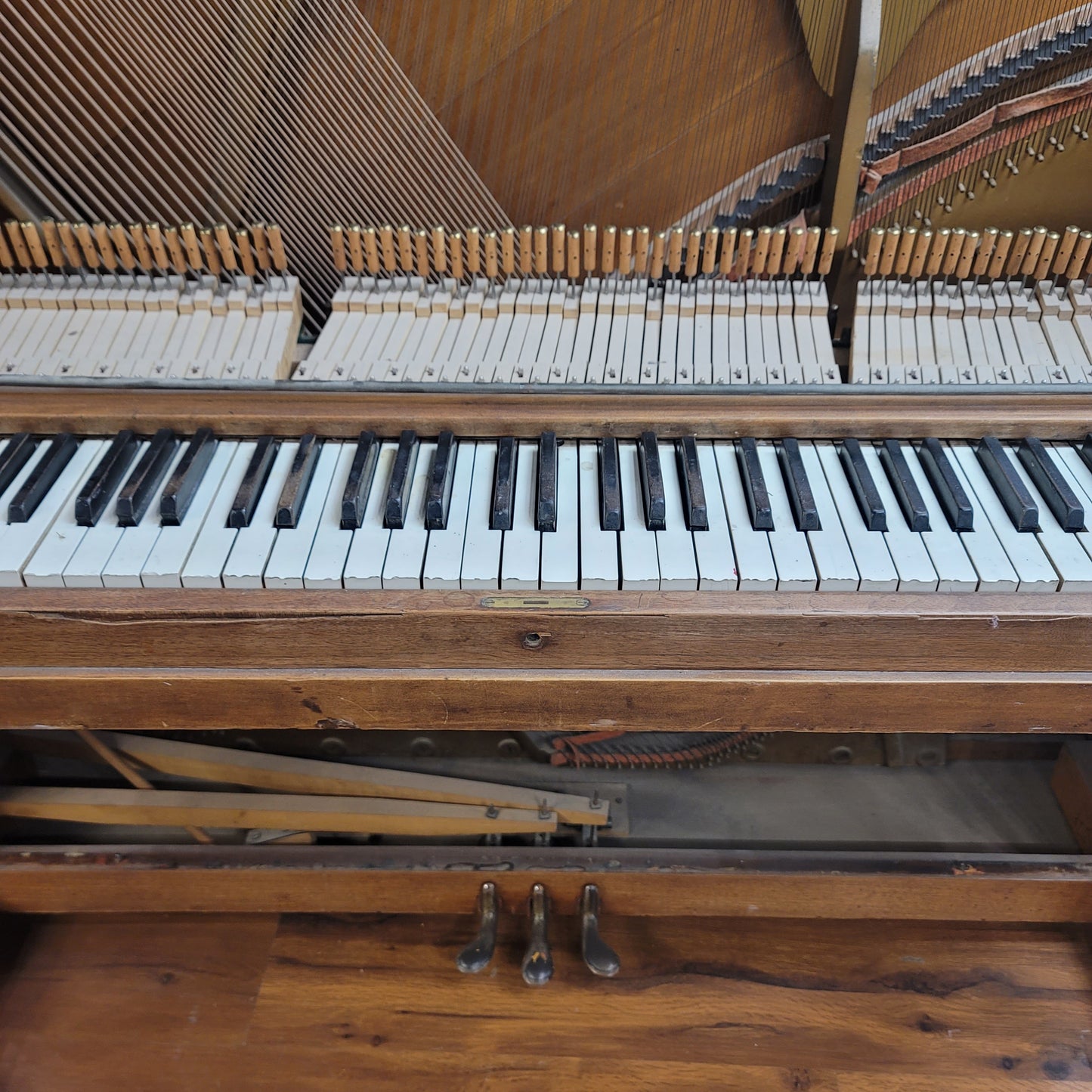 AVAILABLE TO RESTORE: CALL FOR CUSTOM PRICING - 1968 Howard 51" Wood Finish Upright Piano