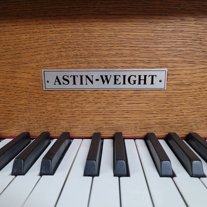 AVAILABLE TO RESTORE: CALL FOR CUSTOM PRICING - 1982 Astin-Weight 42" Oak Console Piano