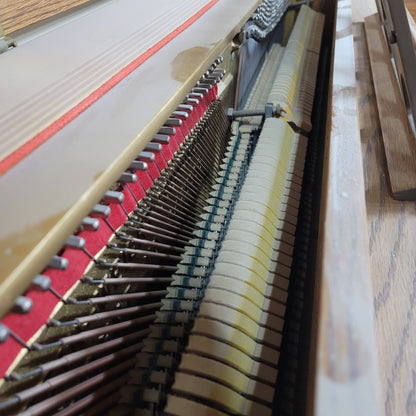 AVAILABLE TO RESTORE: CALL FOR CUSTOM PRICING - 1982 Astin-Weight 42" Oak Console Piano