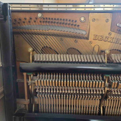 CURRENT SHOP WORK 1888 Decker Bros Style 18 56" Black Finish Commissioned Upright Piano