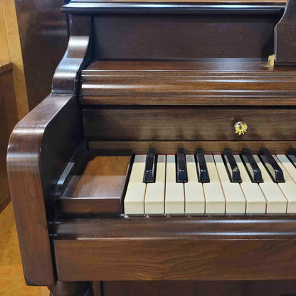 1982 Wurlitzer P-137 37" Walnut Wood Finish Spinet Piano