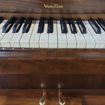 1982 Wurlitzer P-137 37" Walnut Wood Finish Spinet Piano