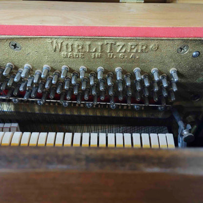 1982 Wurlitzer P-137 37" Walnut Wood Finish Spinet Piano