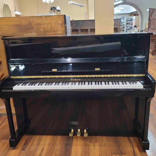 AVAILABLE TO RESTORE: CALL FOR CUSTOM PRICING - 2006 Wyman WV120 47" Polished Black Studio Piano