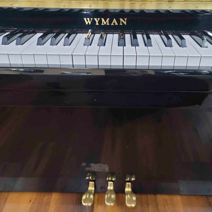 AVAILABLE TO RESTORE: CALL FOR CUSTOM PRICING - 2006 Wyman WV120 47" Polished Black Studio Piano
