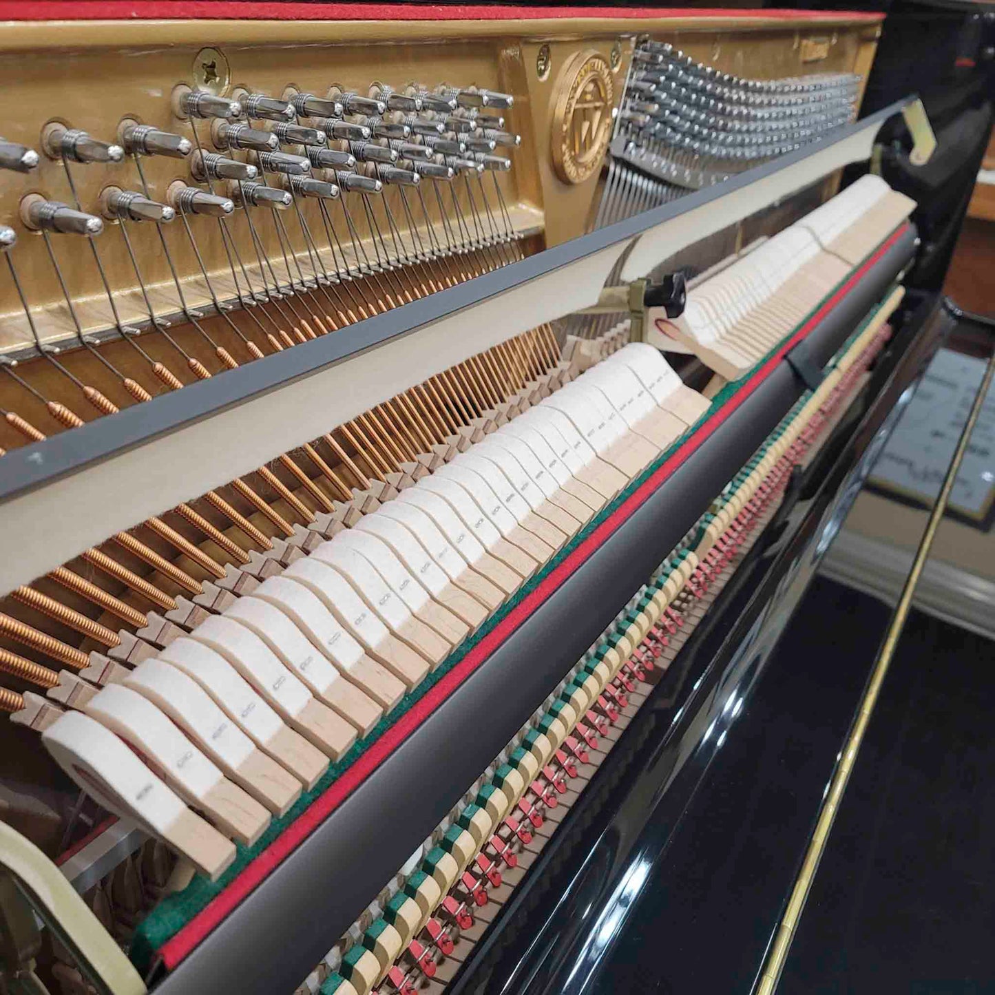 AVAILABLE TO RESTORE: CALL FOR CUSTOM PRICING - 2006 Wyman WV120 47" Polished Black Studio Piano