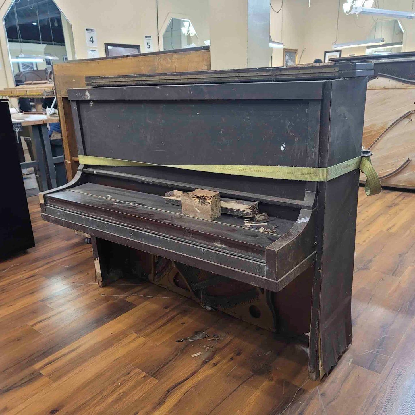 CURRENT SHOP WORK 1923 Price & Teeple Wood Finish Commissioned Upright Piano