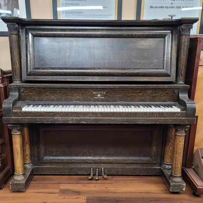 CURRENT SHOP WORK 1913 Meister 57" Wood Finish Commissioned Upright Piano