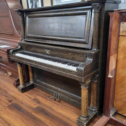 CURRENT SHOP WORK 1913 Meister 57" Wood Finish Commissioned Upright Piano