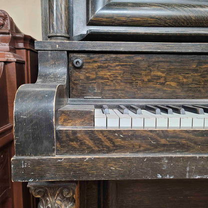 CURRENT SHOP WORK 1913 Meister 57" Wood Finish Commissioned Upright Piano