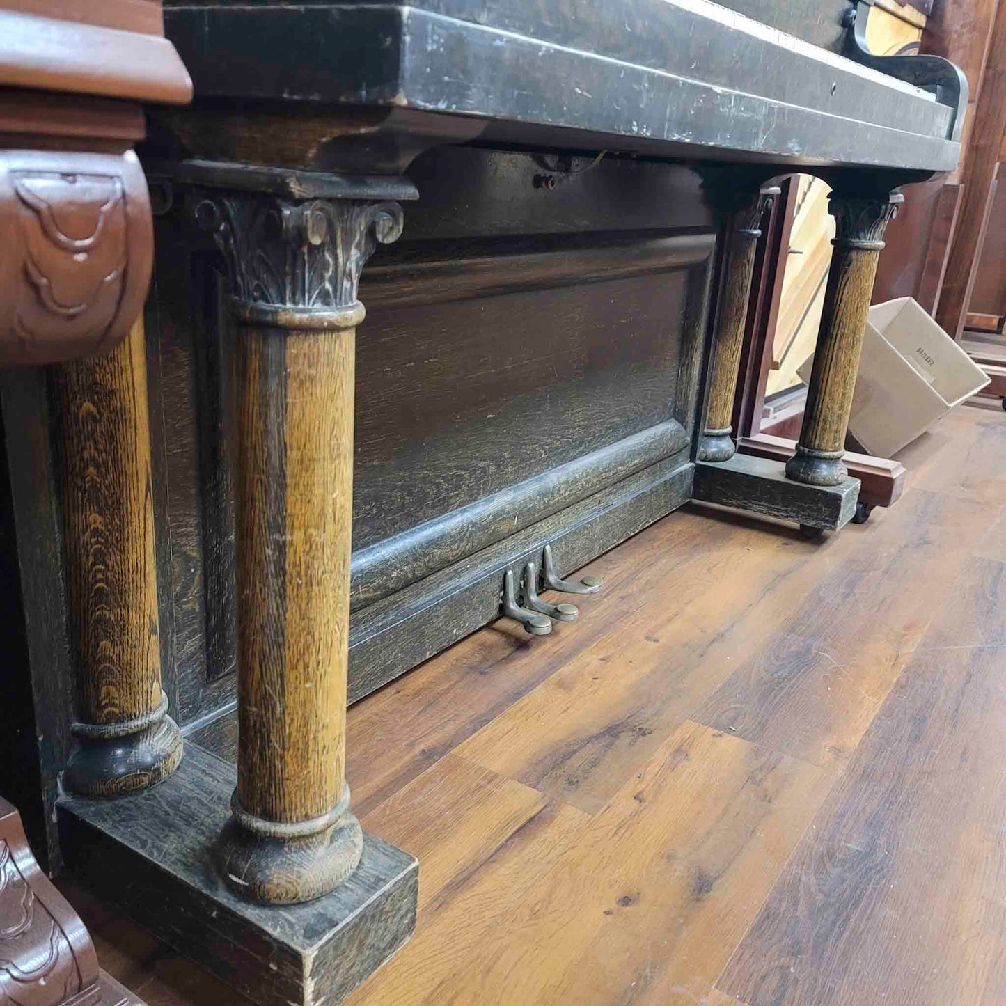 CURRENT SHOP WORK 1913 Meister 57" Wood Finish Commissioned Upright Piano