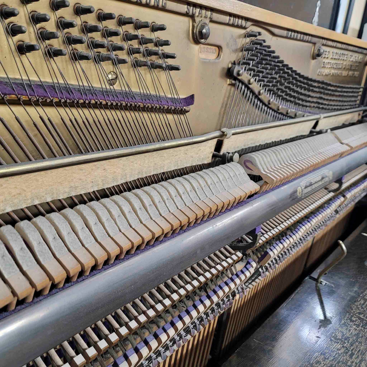 CURRENT SHOP WORK 1913 Meister 57" Wood Finish Commissioned Upright Piano
