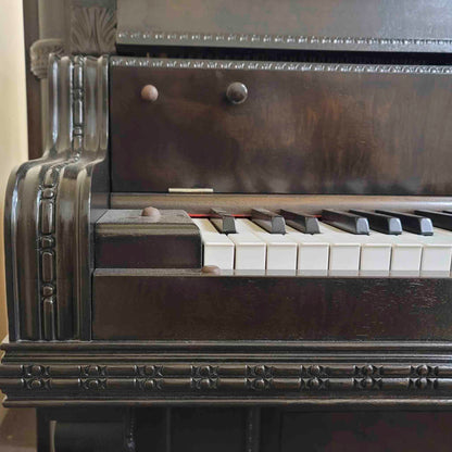 SOLD 1908 Wing & Son 57" Wood Finish Upright Piano