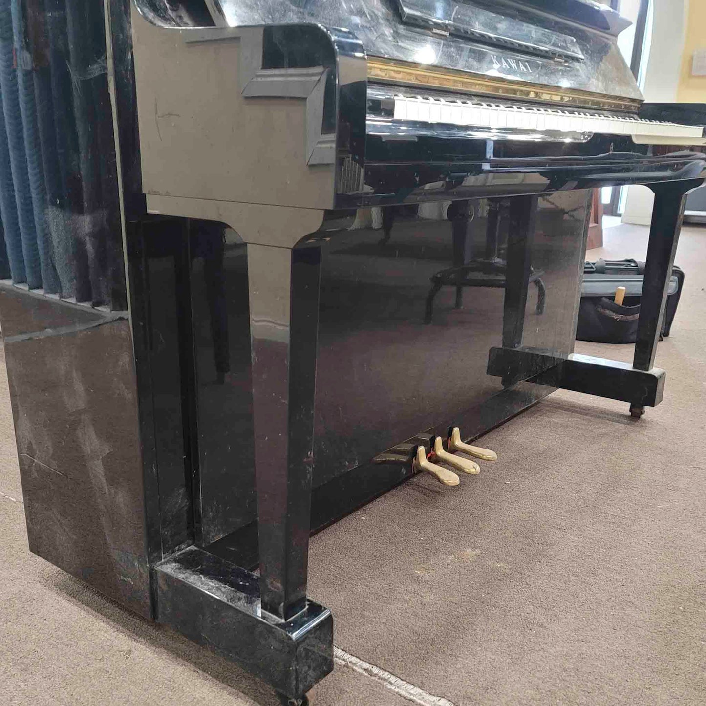 CURRENT SHOP WORK 1991 Kawai NS-20A 48" Polished Black Commissioned Upright Piano