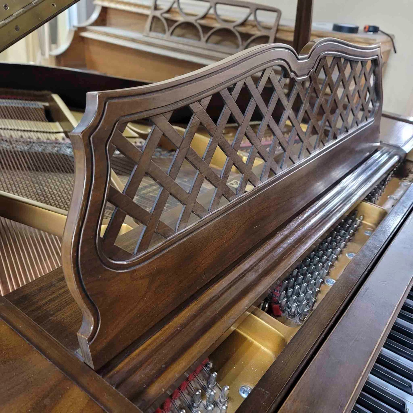 CURRENT SHOP WORK 1976 Kimball 4'10" Wood Finish Commissioned Baby Grand Piano