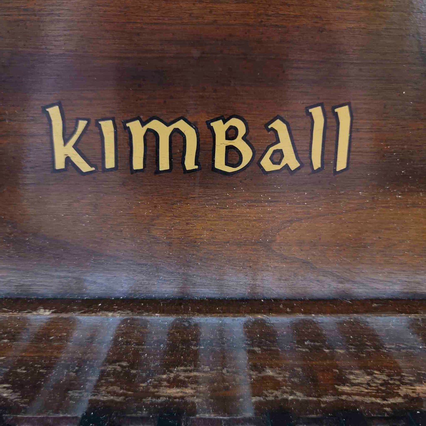 CURRENT SHOP WORK 1976 Kimball 4'10" Wood Finish Commissioned Baby Grand Piano