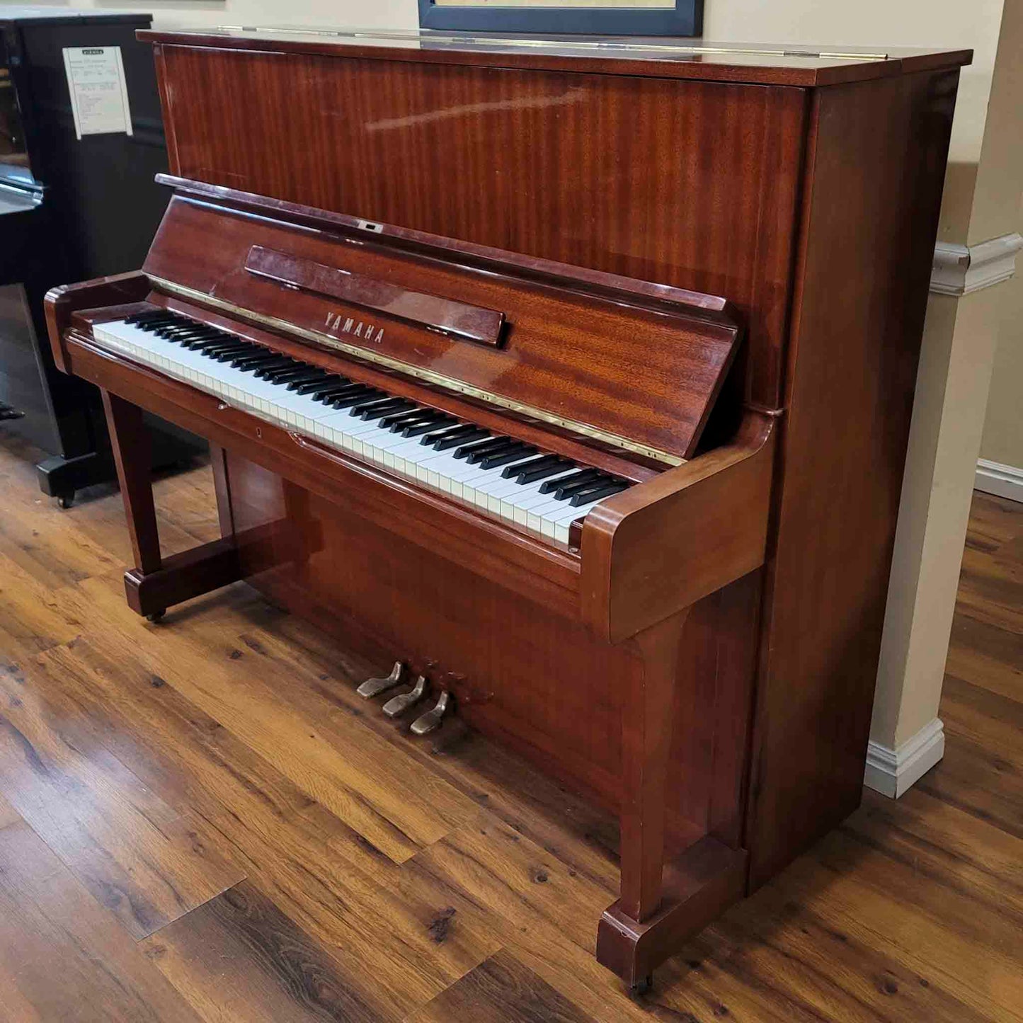 CURRENT SHOP WORK 1973 Yamaha U1 48" Polished Mahogany Finish Commissioned Upright Piano