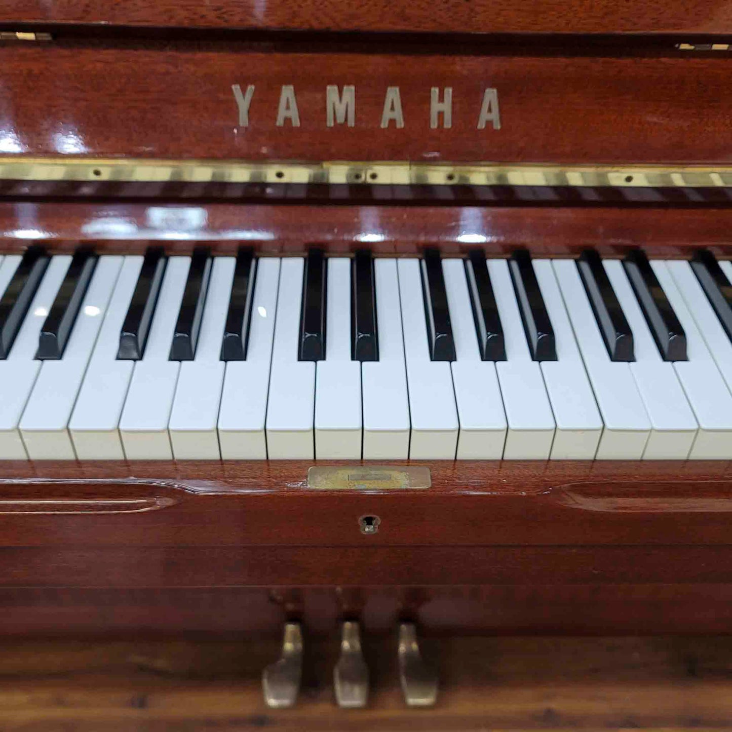 CURRENT SHOP WORK 1973 Yamaha U1 48" Polished Mahogany Finish Commissioned Upright Piano