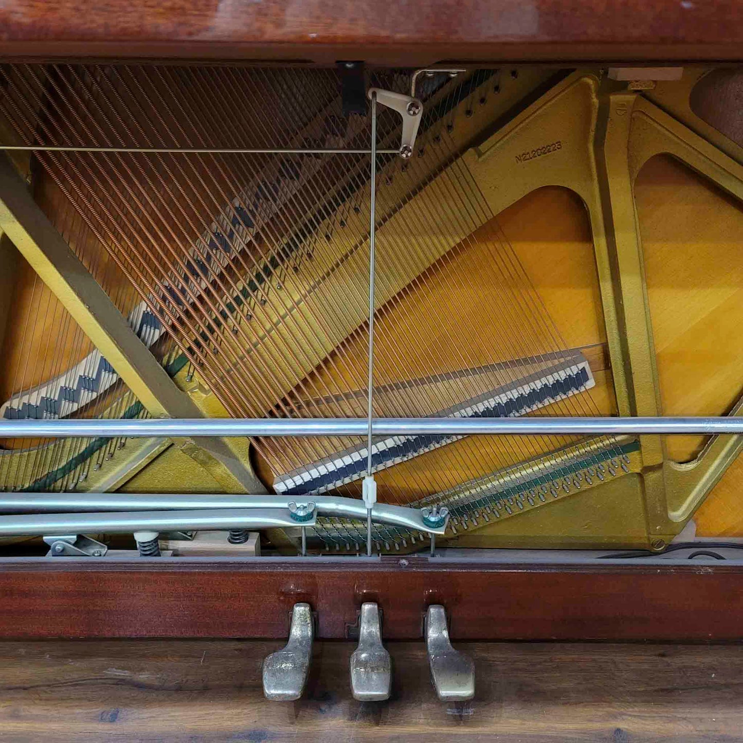 CURRENT SHOP WORK 1973 Yamaha U1 48" Polished Mahogany Finish Commissioned Upright Piano