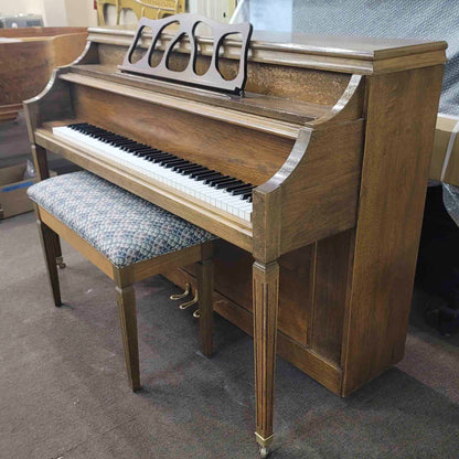 CURRENT SHOP WORK 1972 Astin Weight 42" Walnut Wood Finish Commissioned Console Piano