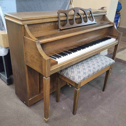 CURRENT SHOP WORK 1972 Astin Weight 42" Walnut Wood Finish Commissioned Console Piano