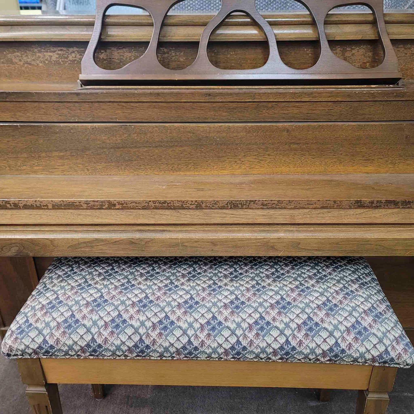 CURRENT SHOP WORK 1972 Astin Weight 42" Walnut Wood Finish Commissioned Console Piano