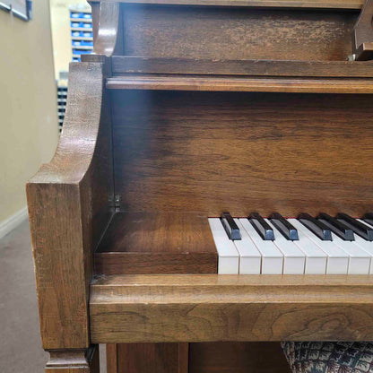 CURRENT SHOP WORK 1972 Astin Weight 42" Walnut Wood Finish Commissioned Console Piano