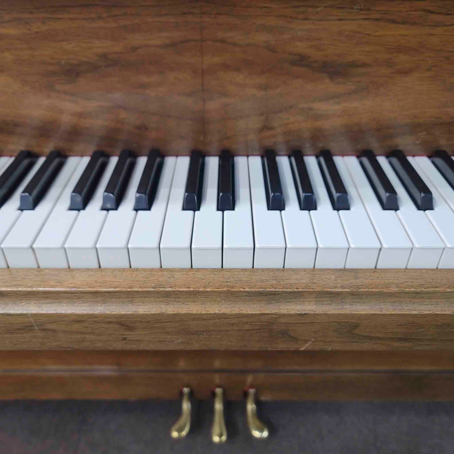 CURRENT SHOP WORK 1972 Astin Weight 42" Walnut Wood Finish Commissioned Console Piano