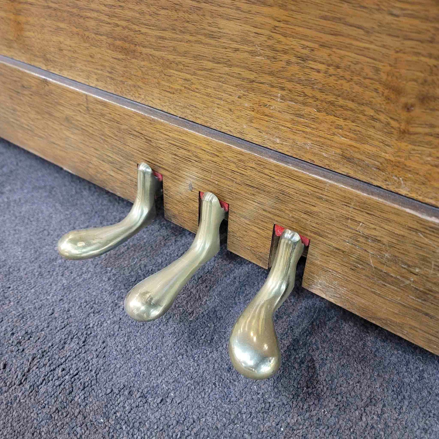 CURRENT SHOP WORK 1972 Astin Weight 42" Walnut Wood Finish Commissioned Console Piano