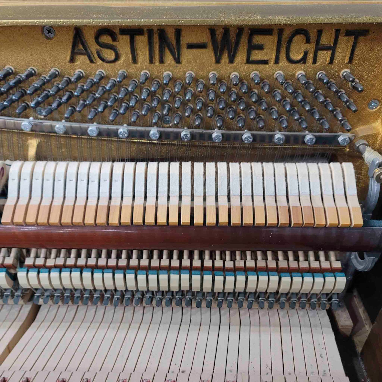 CURRENT SHOP WORK 1972 Astin Weight 42" Walnut Wood Finish Commissioned Console Piano