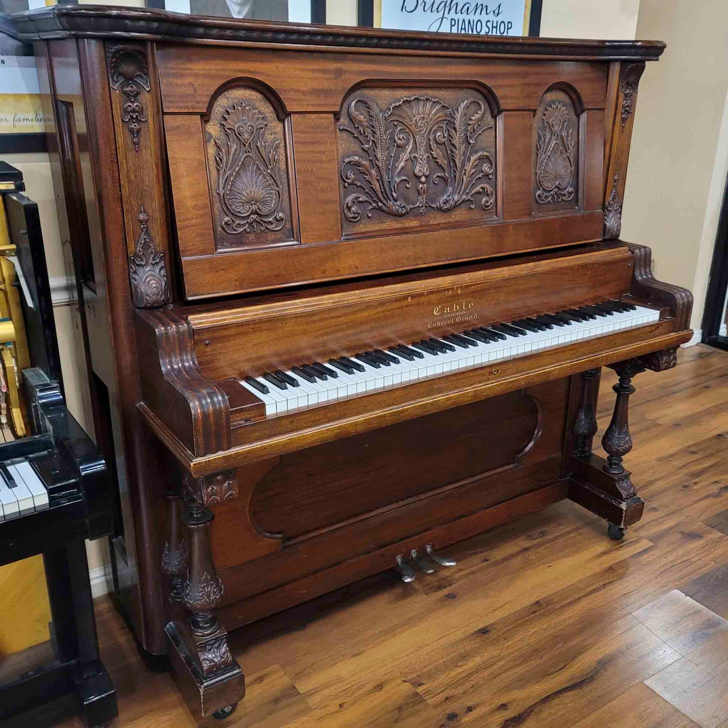 CURRENT SHOP WORK 1893 Cable 60" Wood Finish Commissioned Upright Piano