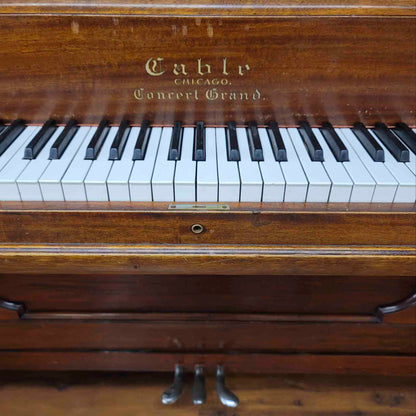 CURRENT SHOP WORK 1893 Cable 60" Wood Finish Commissioned Upright Piano
