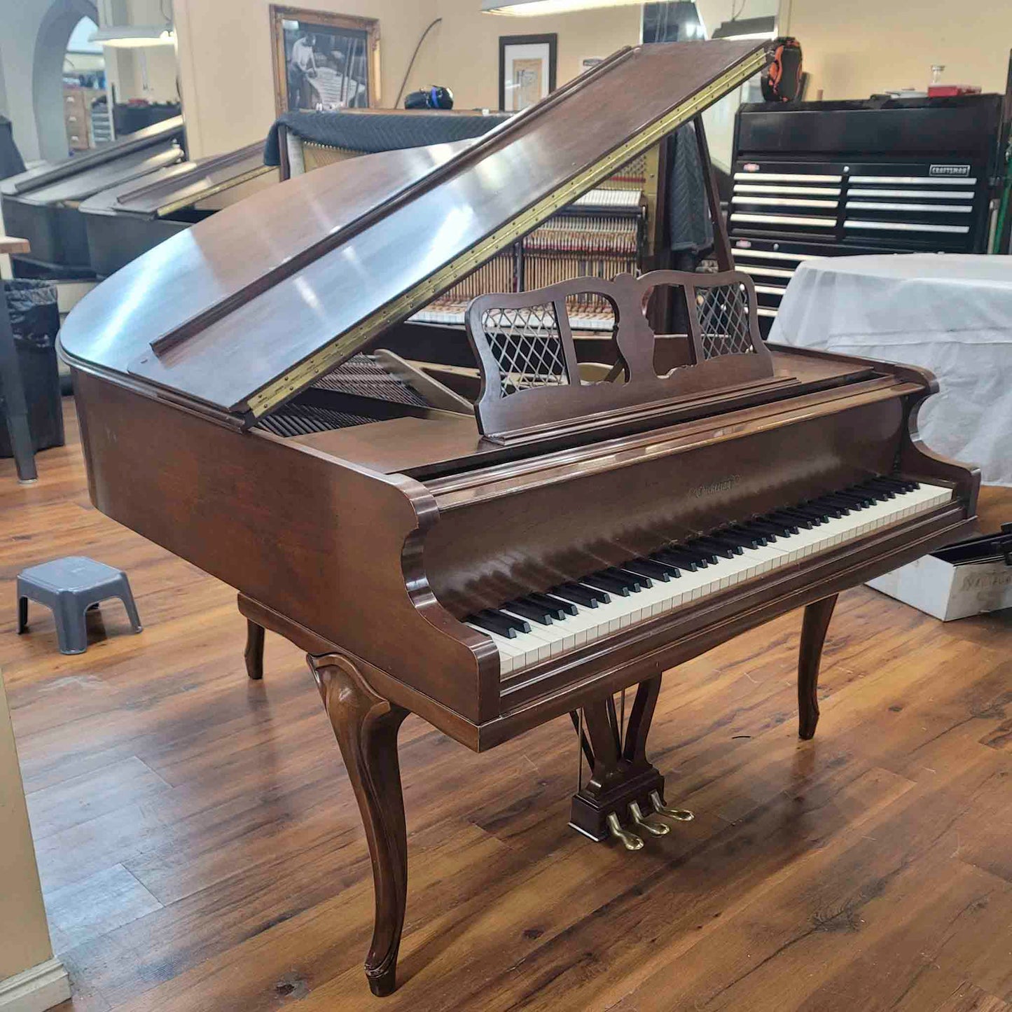 CURRENT SHOP WORK 1968 Chickering 5' Wood Finish Commissioned Grand Piano
