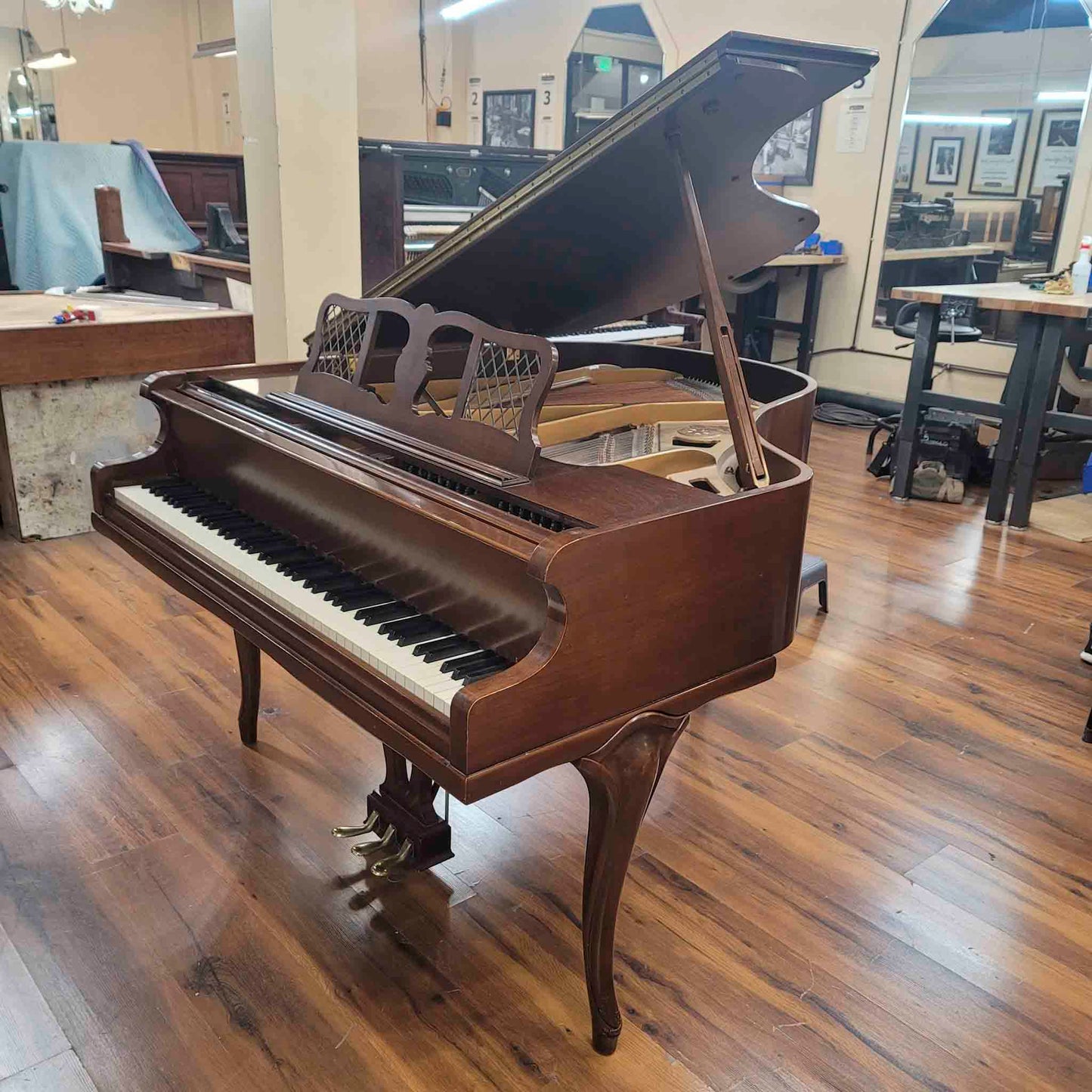 CURRENT SHOP WORK 1968 Chickering 5' Wood Finish Commissioned Grand Piano