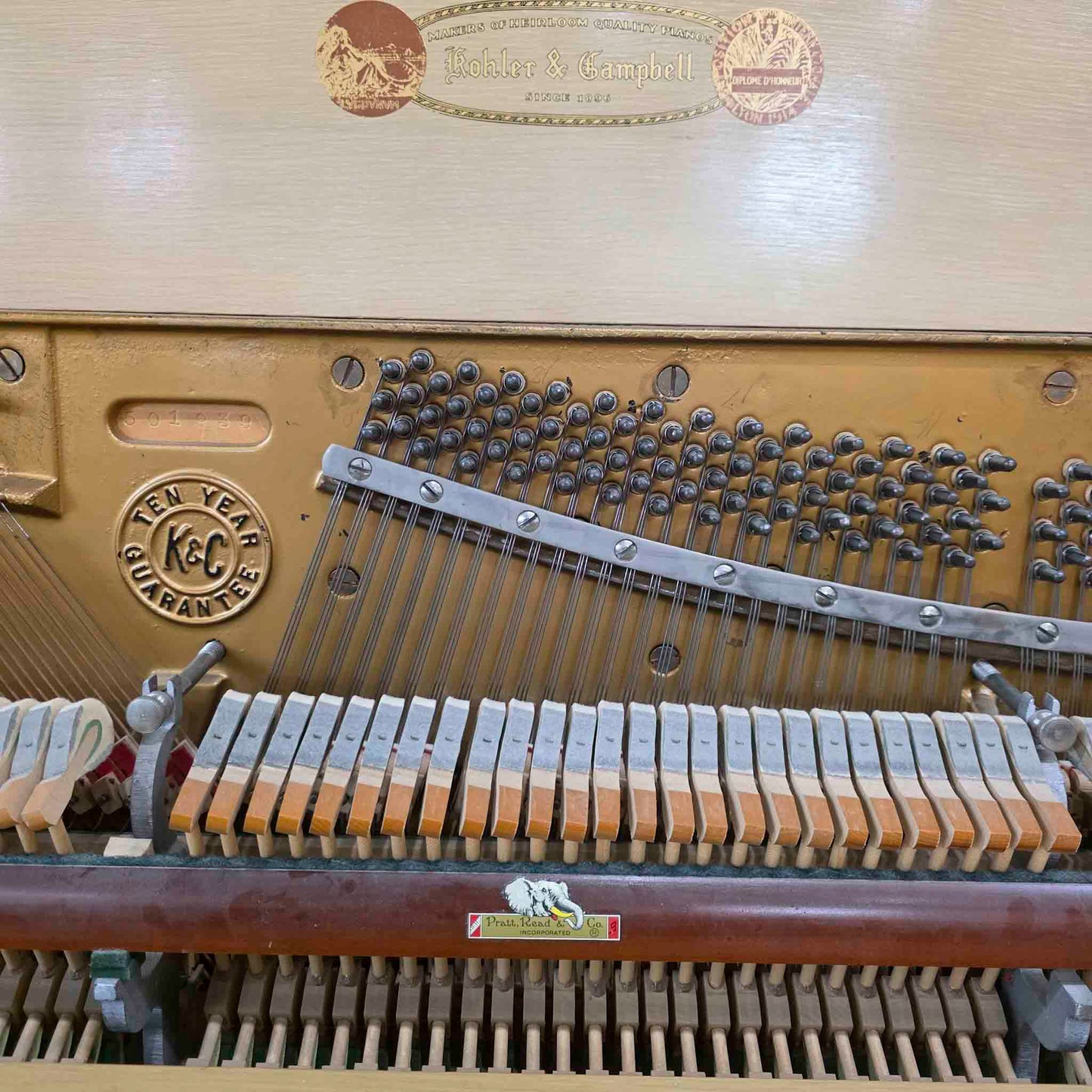 HEIRLOOM RESTORATION 1954 Kohler & Campbell 46" Light Oak Commissioned Studio Piano