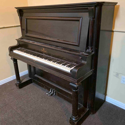 CURRENT SHOP WORK 1909 Conway 57" Wood Finish Commissioned Upright Piano