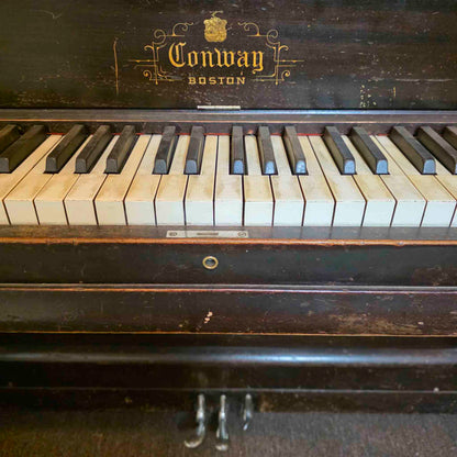CURRENT SHOP WORK 1909 Conway 57" Wood Finish Commissioned Upright Piano