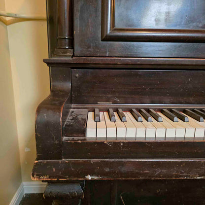 CURRENT SHOP WORK 1909 Conway 57" Wood Finish Commissioned Upright Piano