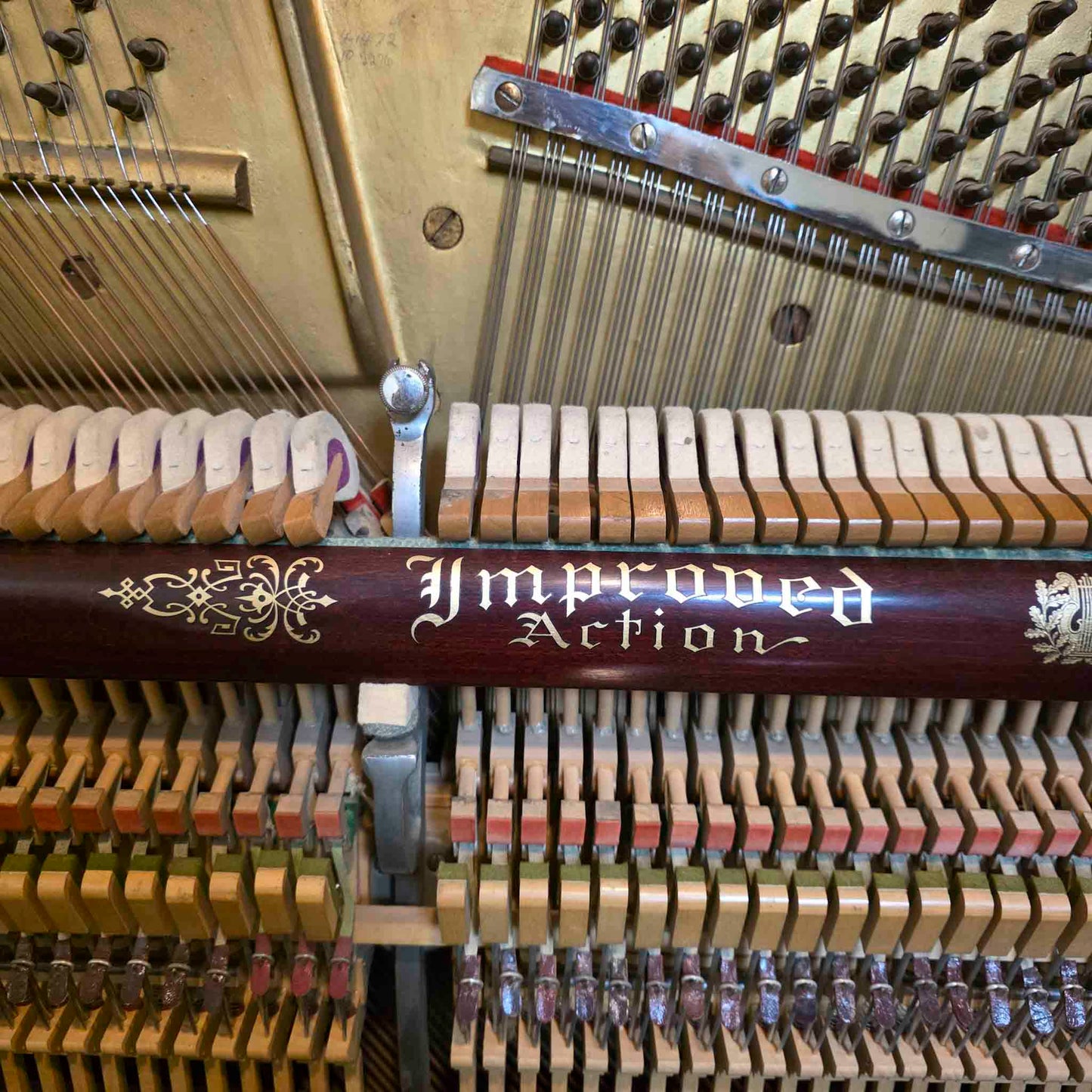 CURRENT SHOP WORK 1909 Conway 57" Wood Finish Commissioned Upright Piano