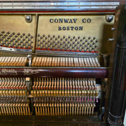 CURRENT SHOP WORK 1909 Conway 57" Wood Finish Commissioned Upright Piano
